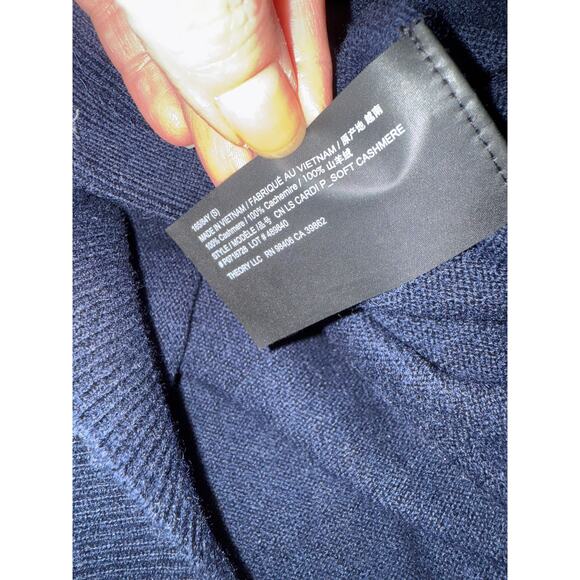 Theory Soft Cashmere Cardigan Sweater Inkwell S - Picture 10 of 10